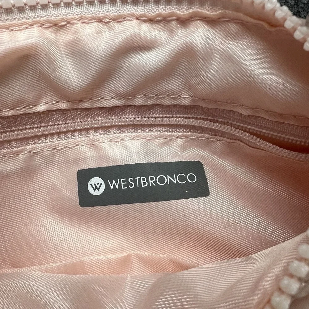 Westbronco Blush Pink Quilted‎ Mini Hobo Bag Scrunch Handle Adjustable Strap